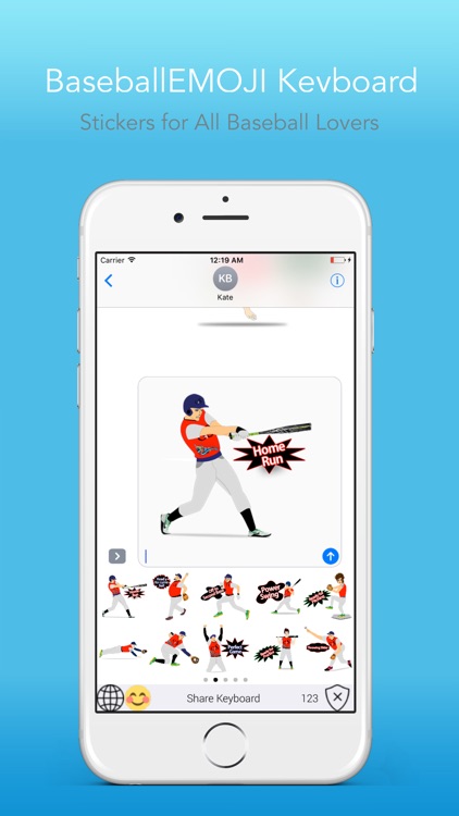 BaseballEMOJI - Custom Keyboard Sports Stickers