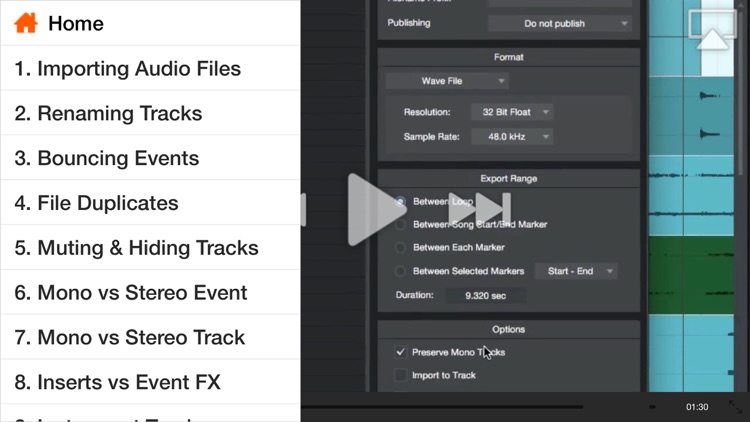 Workflow Course for Studio One