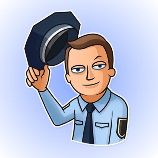 Police Adventures Stickers iOS App