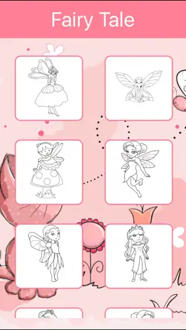 Game screenshot Fairy tale princess coloring pages for girls. hack