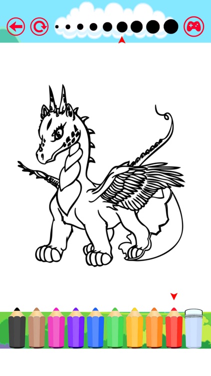 Printable dragon coloring pages For kids