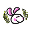 Fat Easter Bunny - Easter Spring Stickers Emoji