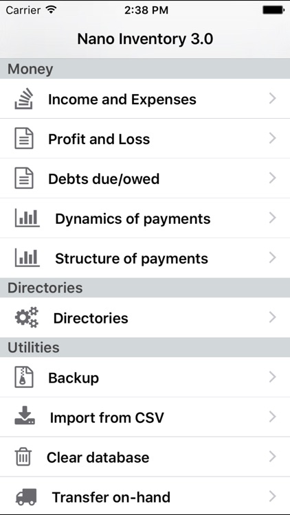 Nano Inventory - Warehouse and sales manager