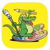 Preschool Game Coloring Book Crocodile Version