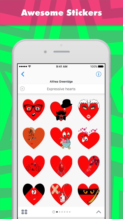 Expressive hearts stickers by Alade Expressions