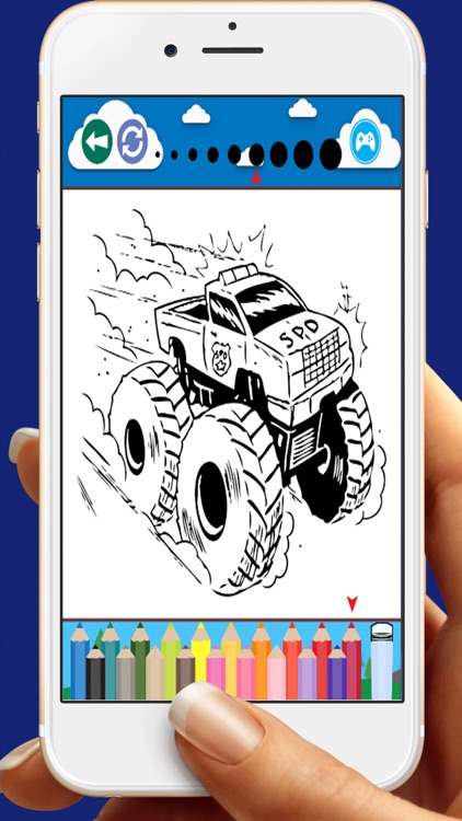 Monster Truck For Coloring Book Games screenshot-4