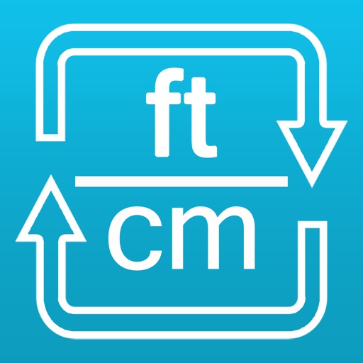 Feet to centimeters and cm to ft length converter Icon