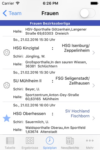 SV Hochland Fischborn Handball screenshot 2