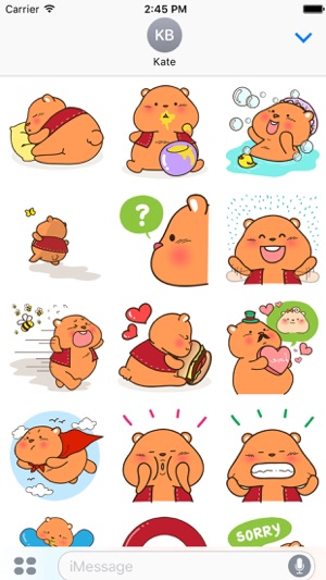 Honbee the Honey Bear for iMessage Sticker(圖3)-速報App