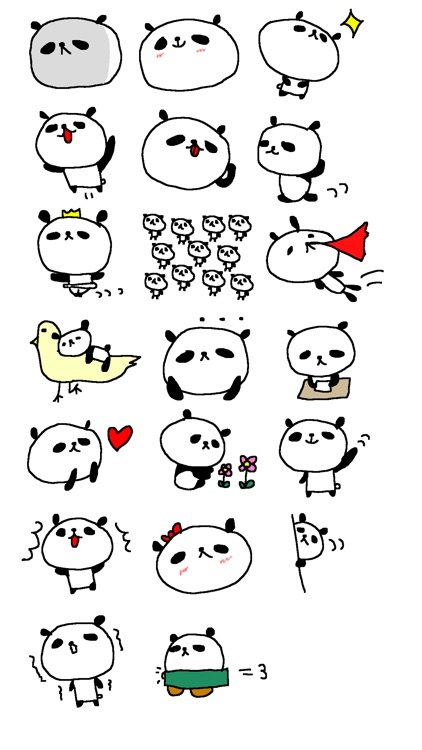 Cute Panda Stickers!!