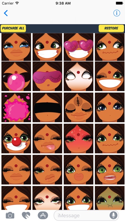 Indian Girl Emoji Stickers