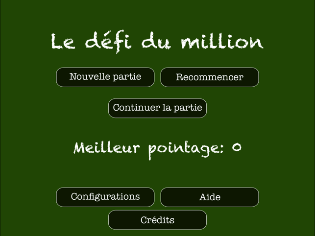 Le défi du million