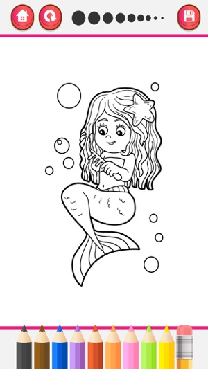 The little princess and mermaid cartoons coloring(圖4)-速報App