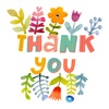 Thank You So Much Watercolor Flowers Sticker Pack