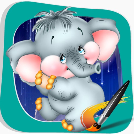 Elephant Kids Coloring Best Version icon