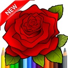 Adult Coloring Serene Rose For Stress Relieved