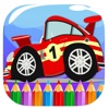 Preschool Kids Coloring Game Racing Car Version