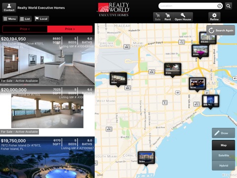 Realty World Executive Homes for iPad screenshot 2