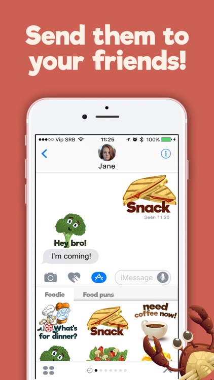 Food and Drinks Fun Free Sticker.s for iMessage