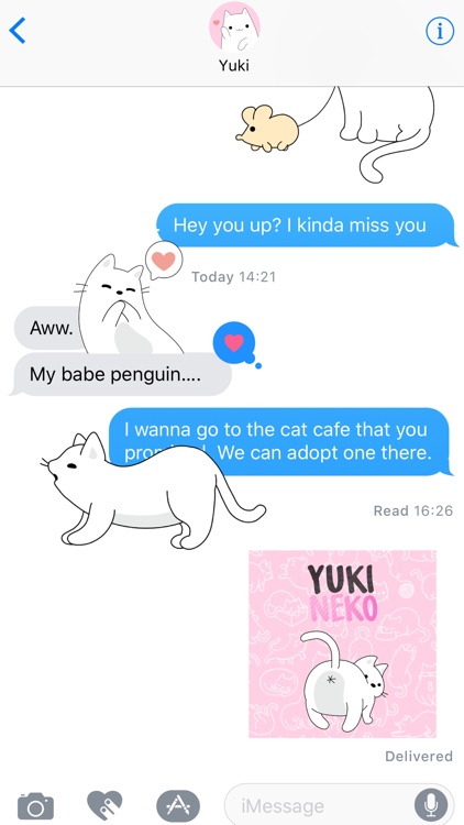 Yuki Neko - Animated Kitty Cat Fun Pet Stickers