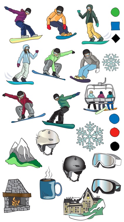 Snowboarding Sport Stickers