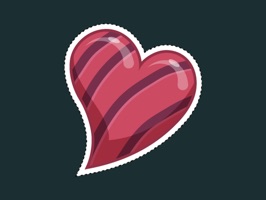 Abstract Heart Stickers for iMessage