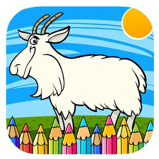 Toddler Coloring Page Game Goat Farm Version iOS App