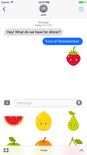 Fruit Stickers: Strawberry, Banana, Oran