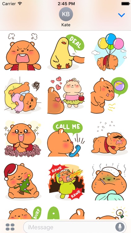 Honbee the Honey Bear for iMessage Sticker