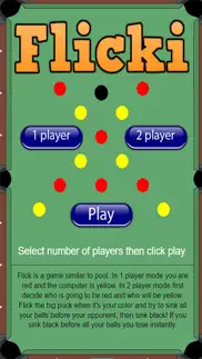 flicki : 2 player pool and carrom style game iphone screenshot 1