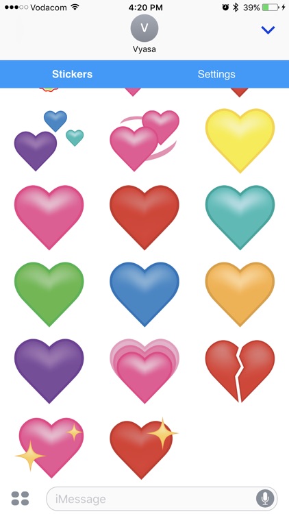 Heart Emoji - Love Emoticon Stickers for Texting by Vyasa