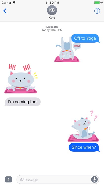 Animated YOGa CAt Stickers