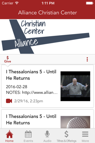 Alliance Christian Center screenshot 2