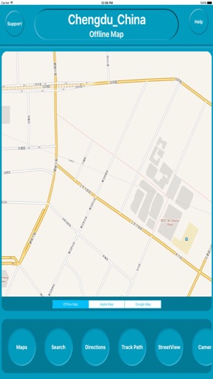 Chengdu China Offline Map Navigation GUI