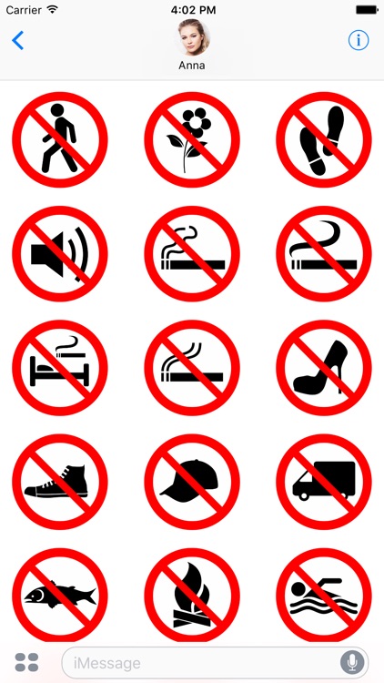 Prohibition Sign Stickers