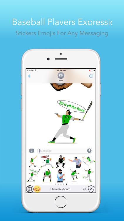 BaseballEMOJI - Custom Keyboard Sports Stickers screenshot-4