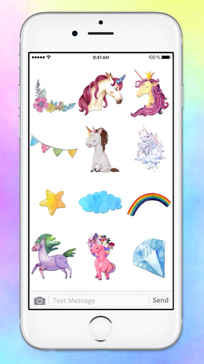 Watercolor Unicorn Sticker Pack screenshot-3