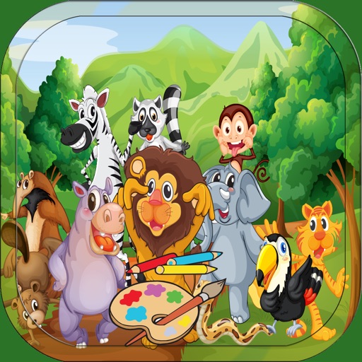 Animals Coloring Book Kids Icon