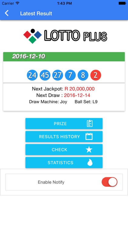 SA Lotto results check notify by 7 BRAIN TECHNOLOGY CO. LTD