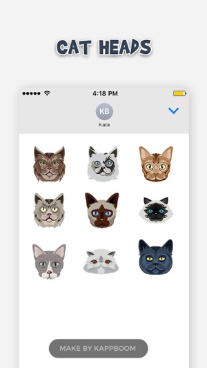 Cat Heads Emoji Stickers(圖5)-速報App