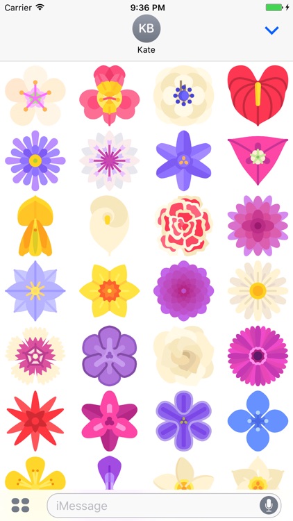 Flowers Stickers - Colorful Emojis