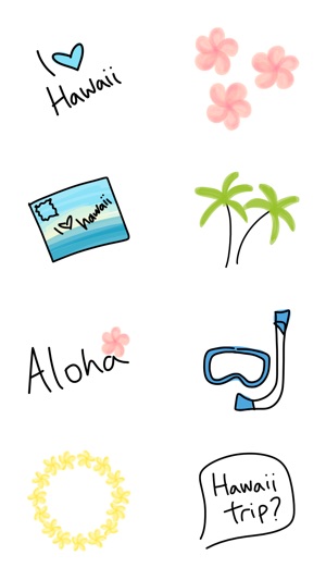 Hawaiian stickers for iMessage, pic keyboard emoji(圖2)-速報App