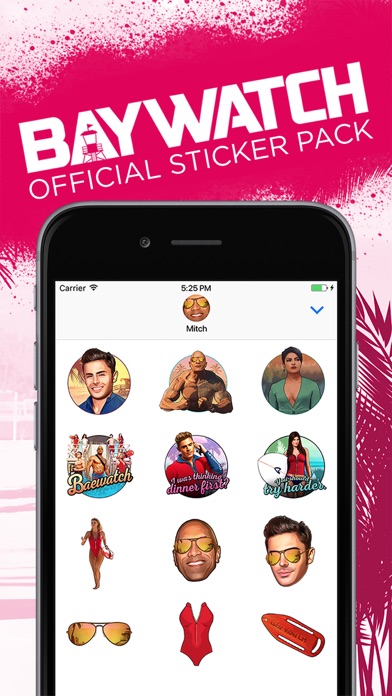 How to cancel & delete Baywatch Stickers from iphone & ipad 1