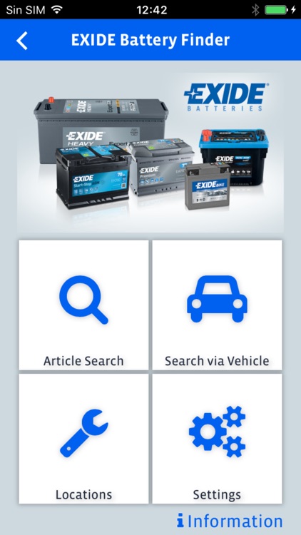 EXIDE Battery Finder