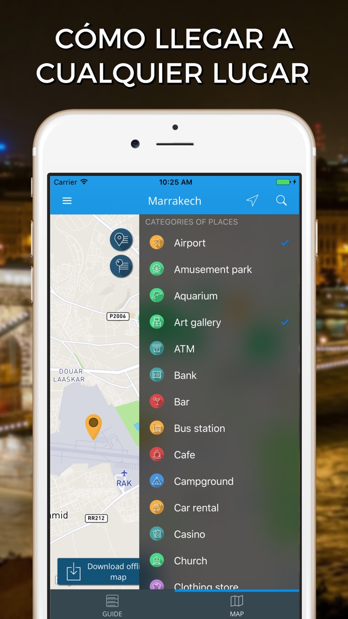 Marrakech Guía de Viaje con Mapas Offline