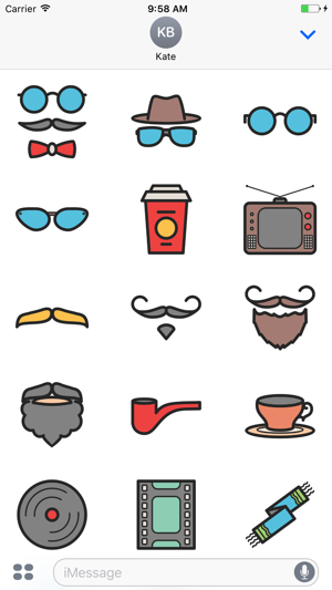 Hipster Sticker Pack for Messaging(圖2)-速報App