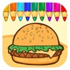 Coloring Page Hamburger Games For Kids Edition