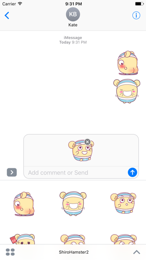 Shiro Hamster 2 animated sticker(圖3)-速報App