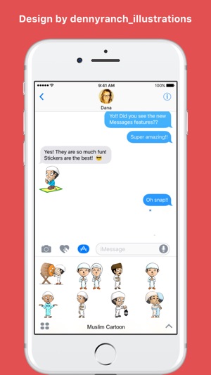 Muslim Cartoon stickers for iMessage