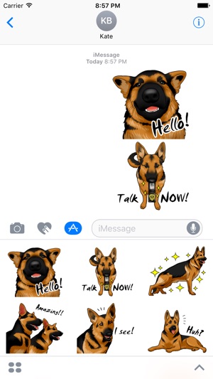 German Shepherd Dog Stickers for iMessag